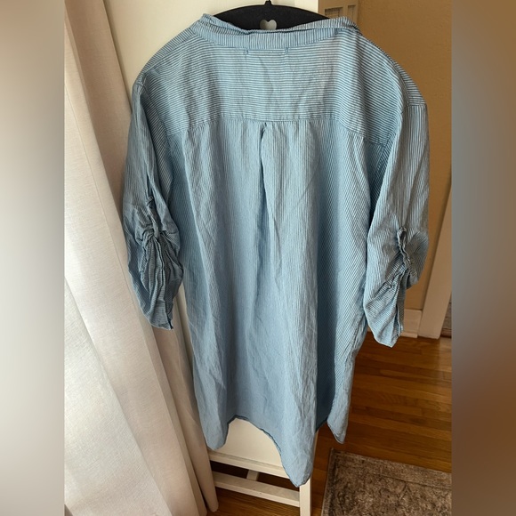 Sandra Fellini blue and white striped shirt from Italy, no size. - Picture 3 of 3